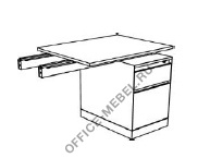 Обратный стол с 1 выдвижным ящиком и подставкой для столов без центральной балки PA2126B2 на Office-mebel.ru