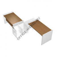 Рабочая станция на опорах ДСП левая КВ 1501 БН на Office-mebel.ru