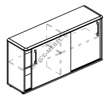 Шкаф-купе низкий (топ МДФ) МР 332 на Office-mebel.ru