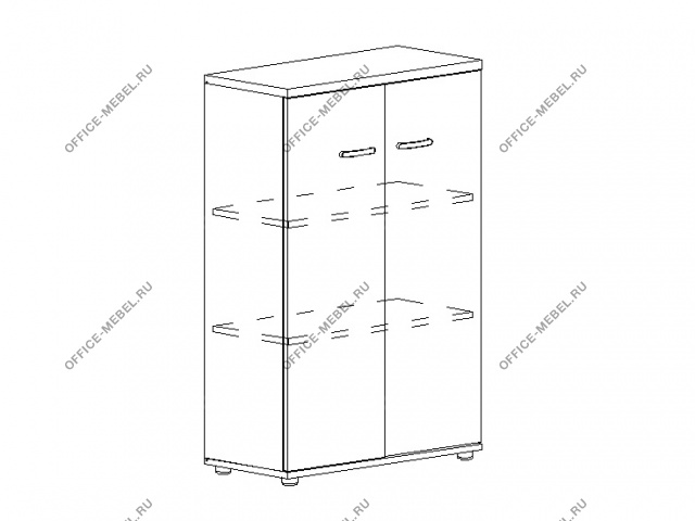 Шкаф средний закрытый А4 9364 БП на Office-mebel.ru