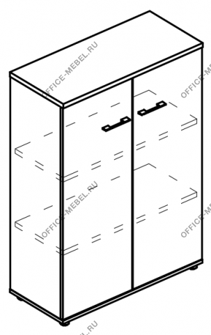 Шкаф средний закрытый (топ ДСП) МР 9464 на Office-mebel.ru