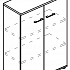 Шкаф средний закрытый (топ ДСП) МР 9464 на Office-mebel.ru 1