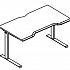 Стол эргономичный "Симметрия" на металлокаркасе МL (1 скос) МР А2 026.04 на Office-mebel.ru 1