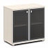 Шкаф со стеклом в алюминиевом профиле V-652 на Office-mebel.ru 1