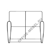 Диван 2-х местный (с подлокотниками) ДВП2 на Office-mebel.ru