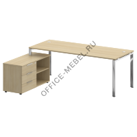 Стол рабочий руководителя с опорной тумбой л\п БГ.СРТ-6.8  на Office-mebel.ru