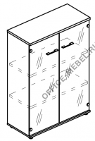 Шкаф прозрачные дверьми топ ДСП МР 9466 на Office-mebel.ru