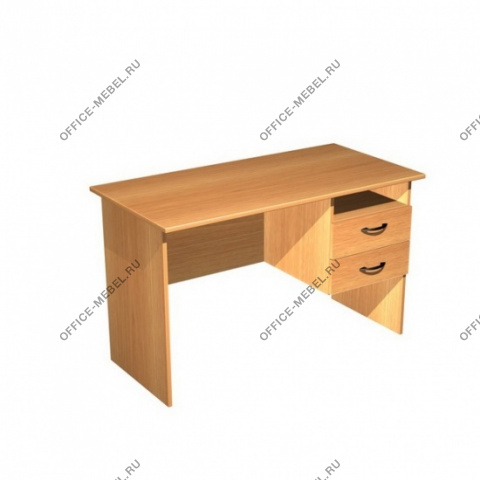 Стол письменный с правой подвесной тумбой 2 ящика + ниша СТ-104 на Office-mebel.ru