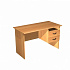 Стол письменный с правой подвесной тумбой 2 ящика + ниша СТ-104 на Office-mebel.ru 1