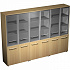 Шкаф для документов со стеклянными дверьми (стенка из 3 шкафов) МЕ 378 на Office-mebel.ru 1