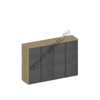 Шкаф для документов средний со стеклом 4-дверный ИН 323 ГР на Office-mebel.ru