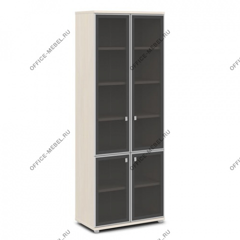 Шкаф со стеклом в алюминиевом профиле V-612 на Office-mebel.ru