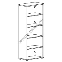 Стеллаж высокий с задней стенкой ДСП А4 376 на Office-mebel.ru