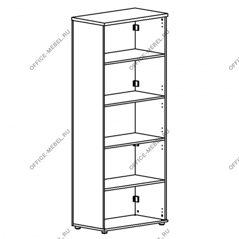 Стеллаж высокий с задней стенкой ДСП А4 376 на Office-mebel.ru