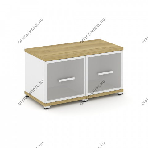 Шкаф две узкие секции, 1 ниша (2 фасада стекло белое матовое в раме, 1 ниша) CN.STU-123 RMB A на Office-mebel.ru