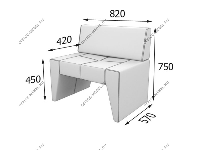 Мягкая мебель для офиса Кресло Kit1 на Office-mebel.ru