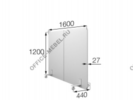 Перегородка на колесах, mv-160/120 на Office-mebel.ru