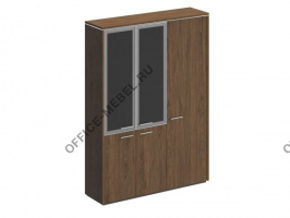 Шкаф комбинированный (со стеклом + для одежды узкий) ВЛ 358 ДТ на Office-mebel.ru