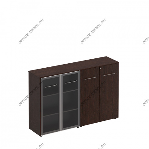 Шкаф комбинированный средний(стекло - закрытый) МЕ 322 на Office-mebel.ru
