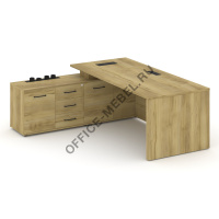 Стол руководителя с электрификацией  на опорной тумбе Л/П CS.D-SRGE-20 (L)  на Office-mebel.ru