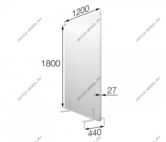 Перегородка без колес fx-120/180 на Office-mebel.ru