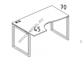 Стол эргономичный левый "Классика" на металлокаркасе QUATTRO А4 Б4 045 БП на Office-mebel.ru