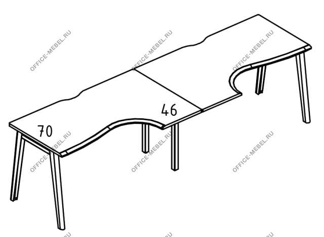 Станция Классика МТ 1 скос МР Б1Б 045.02-2 на Office-mebel.ru
