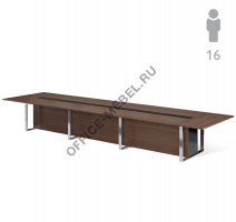 EXE Стол перег L536 хром/короб 101 922 WAL 07 BL на Office-mebel.ru