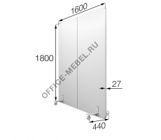 Перегородка на колесах, mv-160/180 на Office-mebel.ru