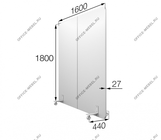 Перегородка на колесах, mv-160/180 на Office-mebel.ru