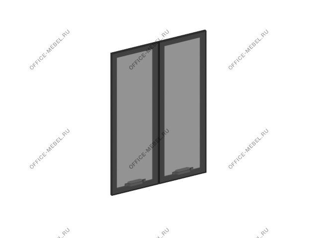 Двери стеклянные средние (2 шт.) LFT607 на Office-mebel.ru