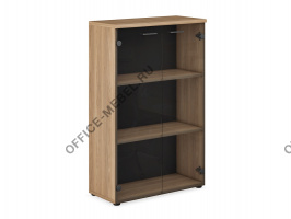 Шкаф средний со стеклянными фасадами EVL418 на Office-mebel.ru