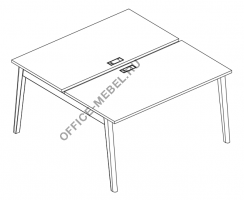 Рабочая станция (2х120) АЛ 9173 на Office-mebel.ru