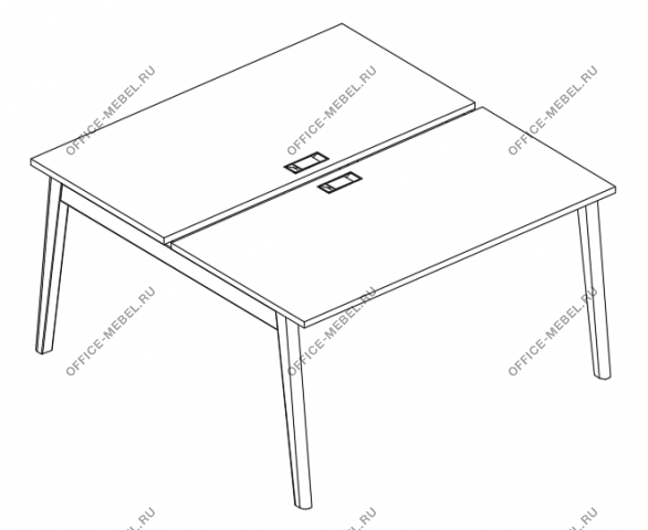 Рабочая станция (2х120) АЛ 9173 на Office-mebel.ru