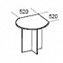 Брифинг-приставка фигурная Karstula F0172 на Office-mebel.ru 1