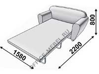 Мягкая мебель для офиса Диван-кровать двойной Тироль (спальное место 1000 х 1900) на Office-mebel.ru