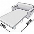 Мягкая мебель для офиса Диван-кровать двойной Тироль (спальное место 1000 х 1900) на Office-mebel.ru 1