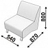 Мягкая мебель для офиса Кресельная секция Клерк 5 без подлокотников на Office-mebel.ru 1