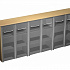 Шкаф для документов со стеклянными дверьми (стенка из 3 шкафов) МЕ 340 на Office-mebel.ru 1