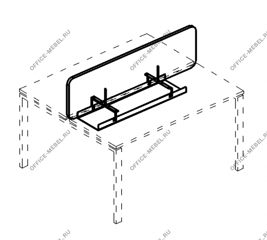 Экран настольный для стола 120 А4 Б 861 на Office-mebel.ru