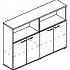 Шкаф средний комбинированный полузакрытый (топ ДСП) МР 9491 на Office-mebel.ru 1