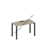 Стол письменный на металлокаркасе, столешница с заглушкой А1 БГ 002 БП на Office-mebel.ru