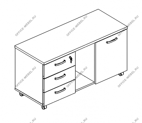 Тумба для оргтехники А4 262 на Office-mebel.ru