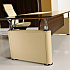 Стол руководителя, столешница покрытая шпон, опоры с покрытием из натуральной кожи VN301 W L на Office-mebel.ru 11