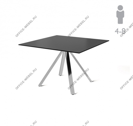 ANCONA Стол д/переговоров кв 107 802 f.black0720 на Office-mebel.ru