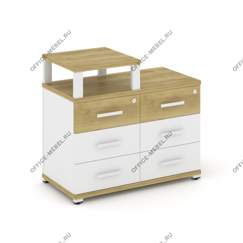 Тумба приставная широкая 6 ящиков. С надставкой узкой. CN.TSP-008 на Office-mebel.ru