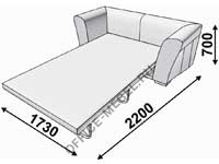 Мягкая мебель для офиса Диван-кровать двойной Брейвуд (спальное место 1000 х 1900) на Office-mebel.ru