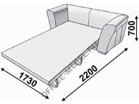 Диван-кровать двойной Брейвуд (спальное место 1000 х 1900) на Office-mebel.ru