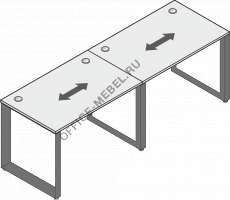 Бенч-система на 2 места MDF325 на Office-mebel.ru