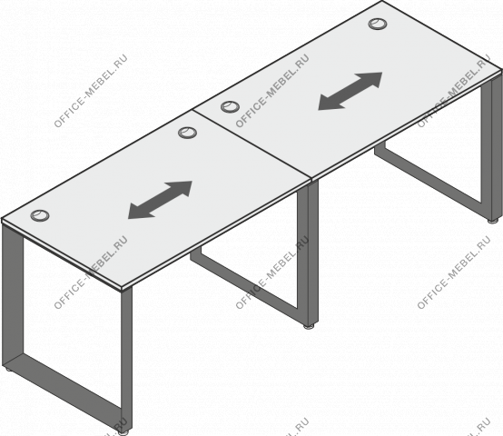 Бенч-система на 2 места MDF325 на Office-mebel.ru